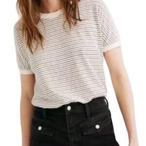 Madewell Black Western Yoke High Rise Denim Cutoff Shorts Sz 32